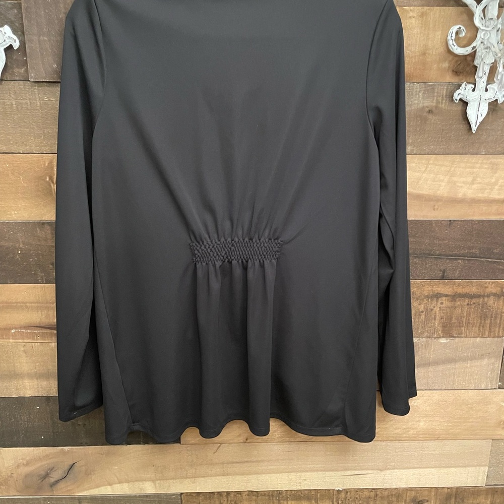 Dana Buchman Black Open Front Cardigan - Picture 4 of 7